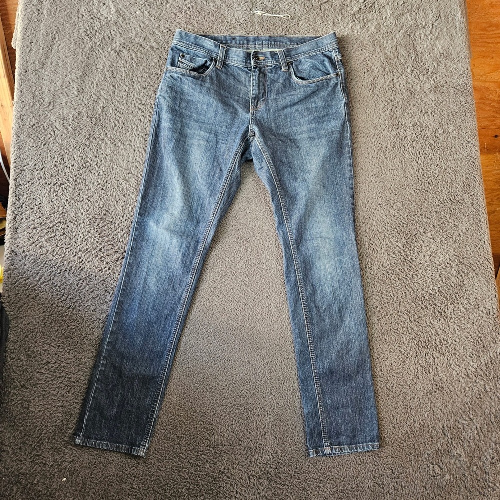 EMPYRE Mens Blue Denim Jeans Straight Leg Waist 34x32 Cotton‎
